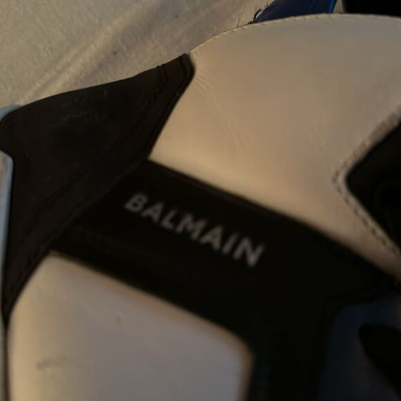 BALMAIN Leather High Trainers - US Men’s Size 10.5 - EU 44 Men’s Size - Picture 7 of 12